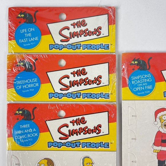 The Simpsons Vtg 4 Pop Out People 2001 Episode Sets Christmas Terror Comic Book - Picture 3 of 11